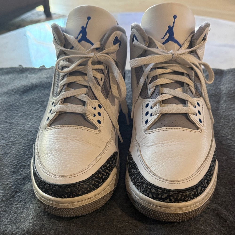 Air Jordan 3 Men's Size 12 Royal Blue Sneakers